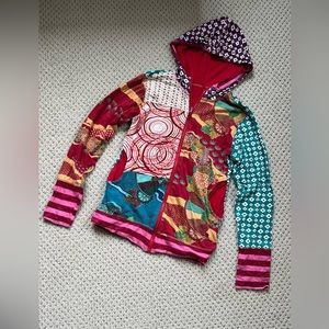 Girls Desigual zip-up lightweight hoody.